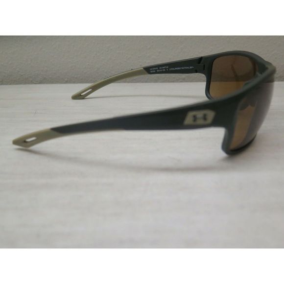 Under Armour UA 0004/S Battle Men's Green Rectangular Brown Polarized Sunglasses - Picture 7 of 11